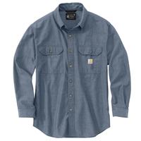 LOOSE FIT MIDWEIGHT CHAMBRAY LONG-SLEEVE SHIRT: DENIMBLUECHAM