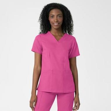 Women's Three Pocket V-Neck Scrub Top