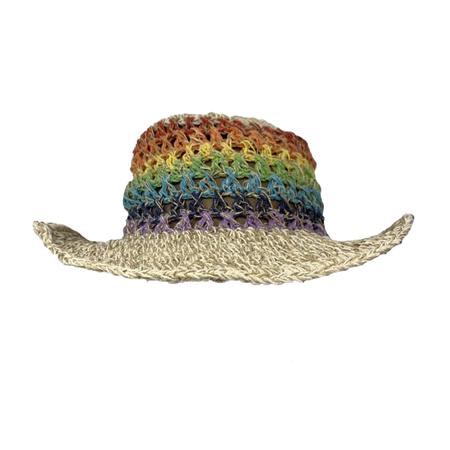 Rainbow Hemp Sun Hat