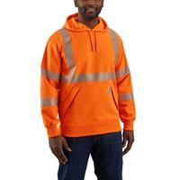 HIGH-VISIBILITY LOOSE FIT MIDWEIGHT CLASS 3 HOODIE: BRITEORANGE