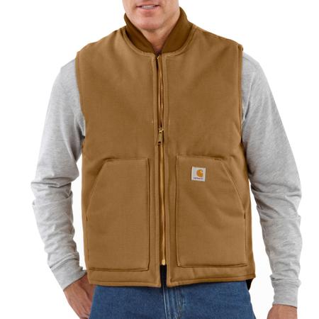 Relaxed Fit Firm Duck Insulated Ribbed Collar Vest