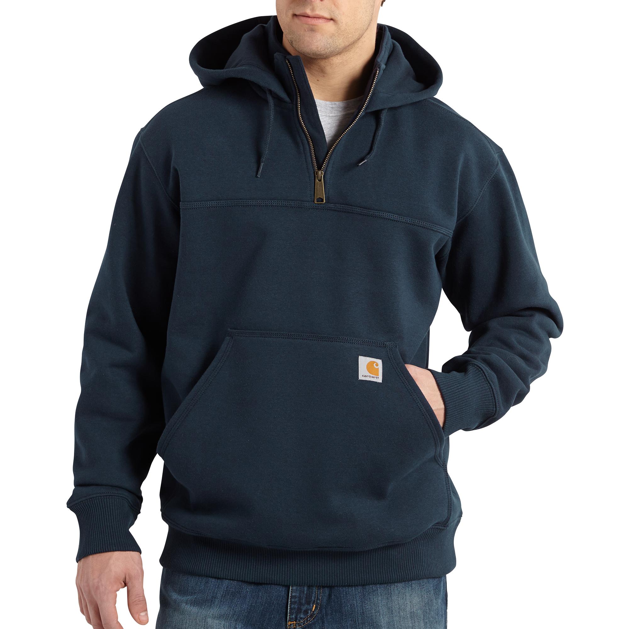 RAIN DEFENDER® LOOSE FIT HEAVYWEIGHT QUARTER-ZIP HOODIE: 472NEWNAVY