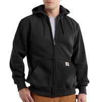 RAIN DEFENDER® LOOSE FIT HEAVYWEIGHT FULL-ZIP SWEATSHIRT: 001BLACK