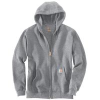 LOOSE FIT MIDWEIGHT FULL-ZIP SWEATSHIRT: CARBONHEATHER