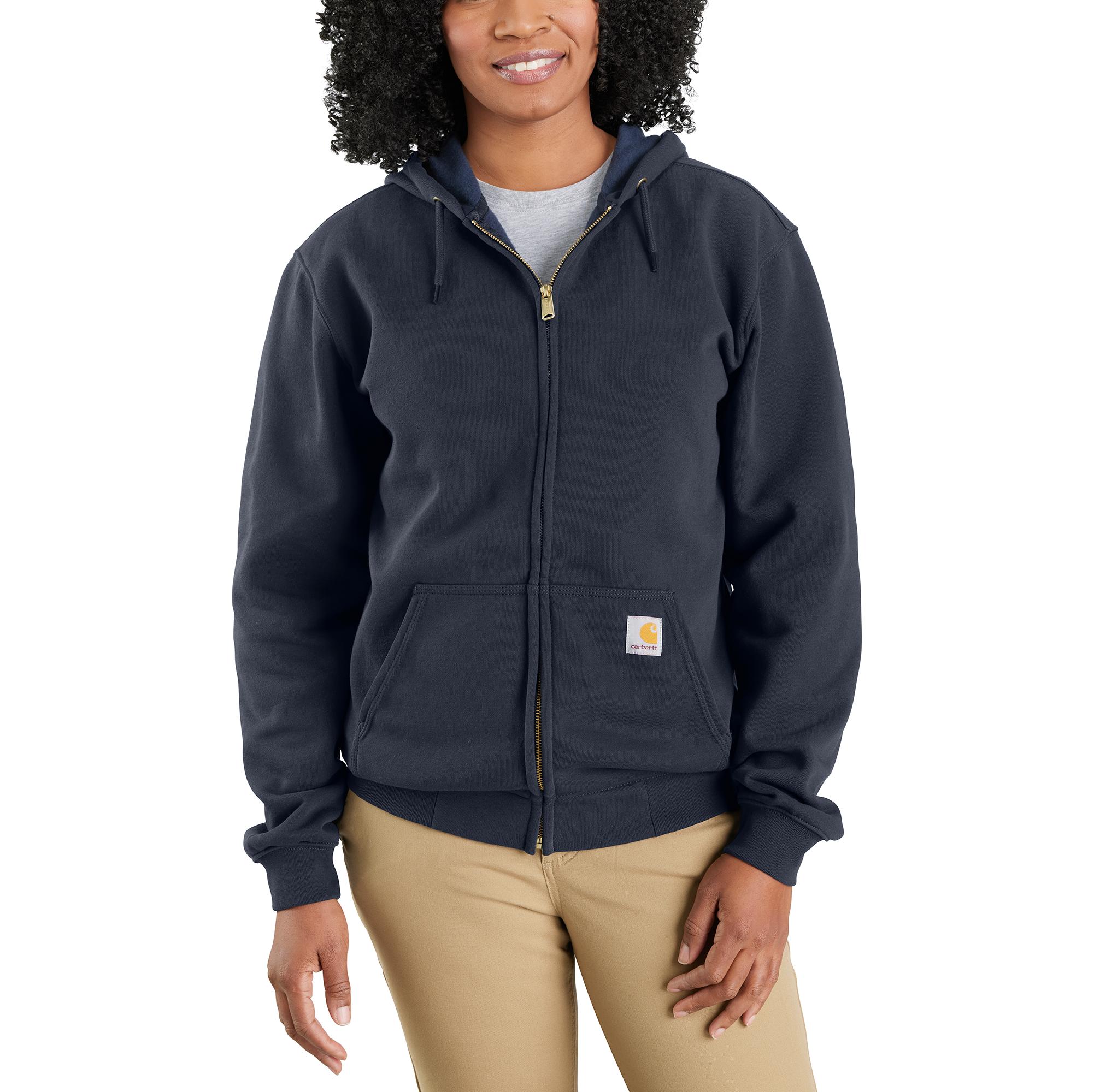 LOOSE FIT MIDWEIGHT FULL-ZIP SWEATSHIRT: NAVY