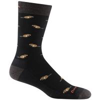 Men's Sawtooth Crew Lightweight Lifestyle Sock: BLACK