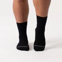 MEN’S SOLID CUSHIONED MICRO CREW SOCKS: 1001Black