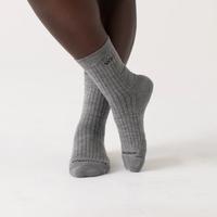 MEN’S SOLID CUSHIONED MICRO CREW SOCKS: 3025LigthGray