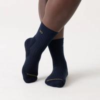 MEN’S SOLID CUSHIONED MICRO CREW SOCKS: 9008Denim