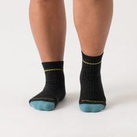 WOMEN’S SINGLE STRIPE CUSHIONED QUARTER SOCKS: 3013Charcoal