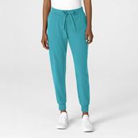 7-Pocket Ribbed Waistband Cargo Jogger: TEAL