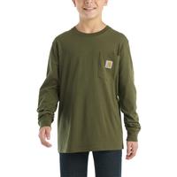 Boys' Long-Sleeve Pocket T-Shirt: 300/OLIVE