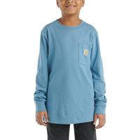 Boys' Long-Sleeve Pocket T-Shirt: 423/CORONETBLUE