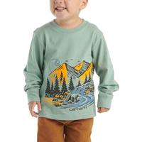 Boys' Long-Sleeve Mountain Wrap T-Shirt: 315/PATINA