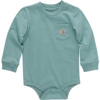 Kids' Long-Sleeve Pocket Bodysuit: 315/PATINA