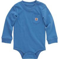 Kids' Long-Sleeve Pocket Bodysuit: 423/CORONETBLUE