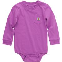 Kids' Long-Sleeve Pocket Bodysuit: 523/IRISORCHID