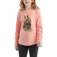 Long Sleeve Horse T-Shirt: 687/SHELLPINKHTR