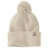 Women's Carhartt Knit Pom-Pom Hat: A16OATMILK