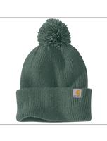 Women's Carhartt Knit Pom-Pom Hat: GH6BALSAM