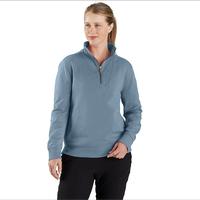 Women's Carhartt TENCEL™ Fiber Series Relaxed Fit Half-Zip Sweatshirt: HG7THUNDERCLOUD