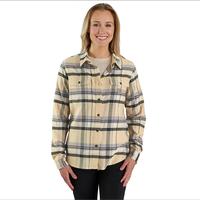 Women's Carhartt TENCEL™ Fiber Series Long-Sleeve Flannel Shirt: A16OATMILK