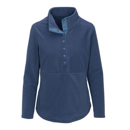 North River Women's Mock Neck Snap Button Fleece