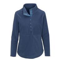 North River Women's Mock Neck Snap Button Fleece