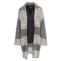 North River Women's Chunky Long Sweater Cardigan: MEDGRAY