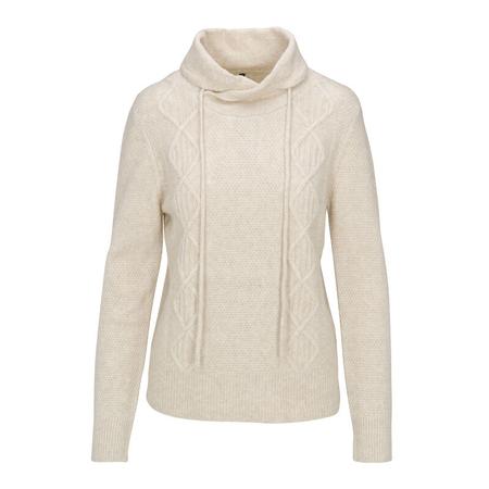 North River Women's Cable Crossover Mock Neck Sweater