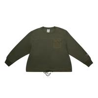 Fleece Drawstring Sweatshirt: CARGOOLIVE