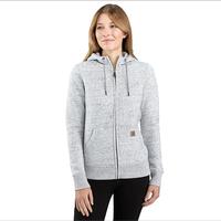 WOMEN'S RELAXED FIT MIDWEIGHT FULL-ZIP SWEATSHIRT: ASPHALTHEATHER