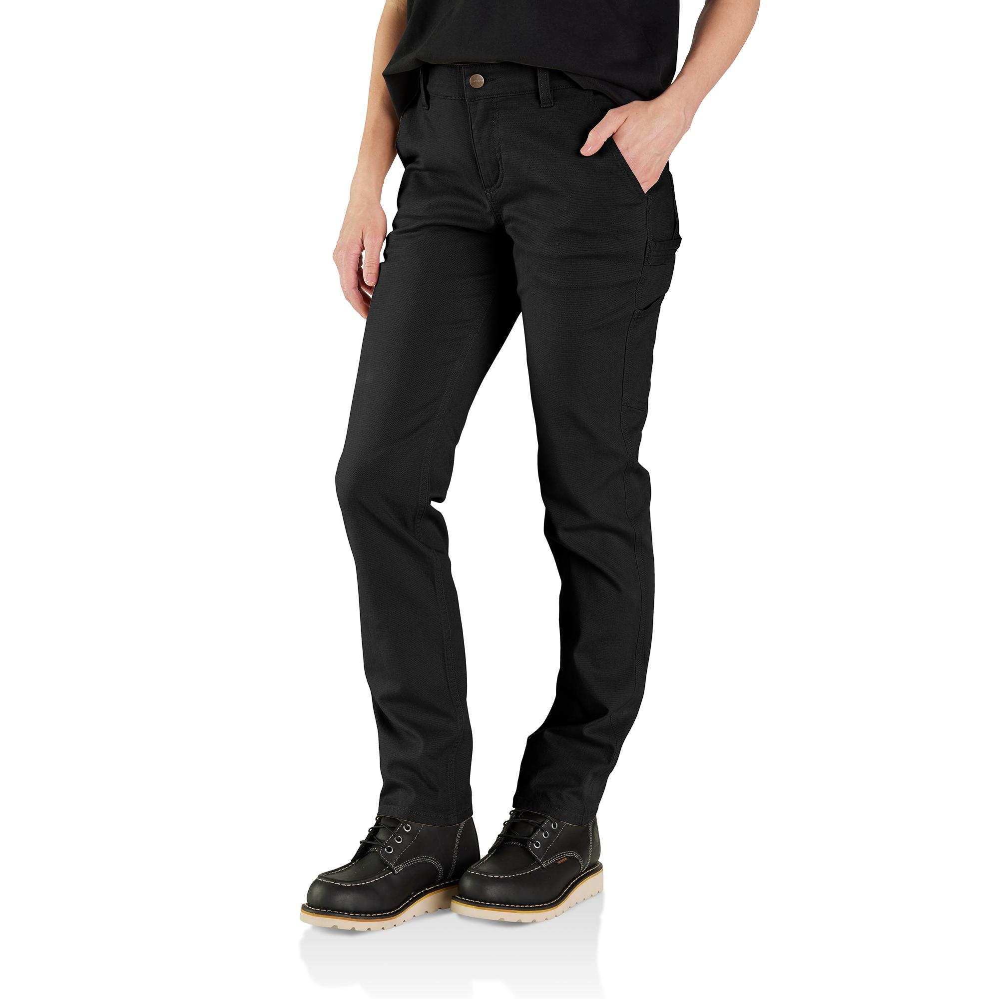 Women's Carhartt Rugged Flex® Canvas Work Pant : N04Black