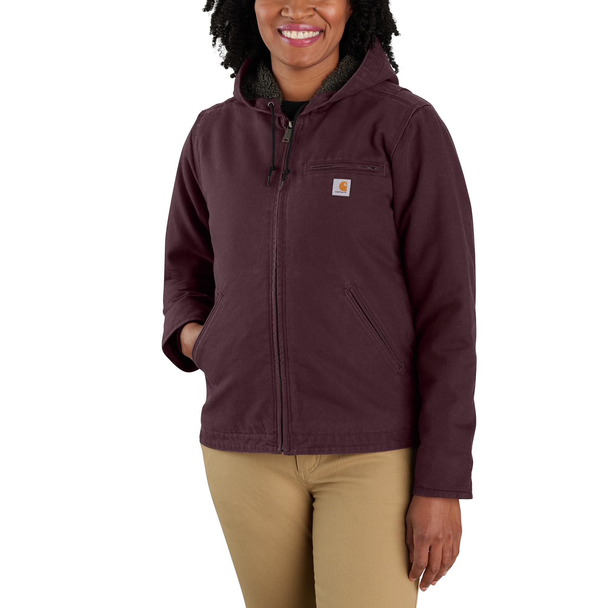 Women's Carhartt Sherpa Lined Jacket - 3 Warmest Rating: V26Blackberry