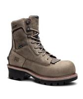 MEN'S EVERGREEN LOGGER COMPOSITE TOE WATERPROOF WORK BOOT: BROWN