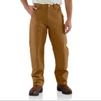 LOOSE FIT FIRM DUCK DOUBLE-FRONT UTILITY WORK PANT: CARHARTTBROWN