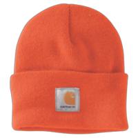 KNIT CUFFED BEANIE: BOGBRITEORANGE