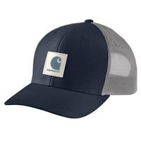 RUGGED FLEX® TWILL MESH-BACK LOGO PATCH CAP: I26Navy