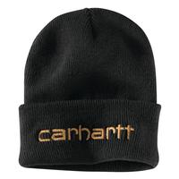 KNIT INSULATED LOGO GRAPHIC CUFFED BEANIE: 001 Black