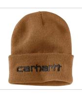 KNIT INSULATED LOGO GRAPHIC CUFFED BEANIE: 211CARHARTTBROWN